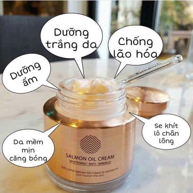 Kem cá hồi {𝐇𝐀̀𝐍 𝐐𝐔𝐎̂́𝐂} Kem cá hồi Salmon Oil Cream Cre8skin Hàn Quốc 80g