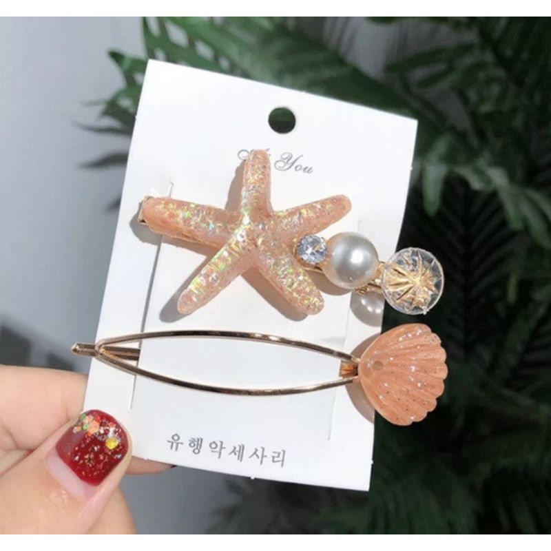 Set 2 kẹp tóc sao biển