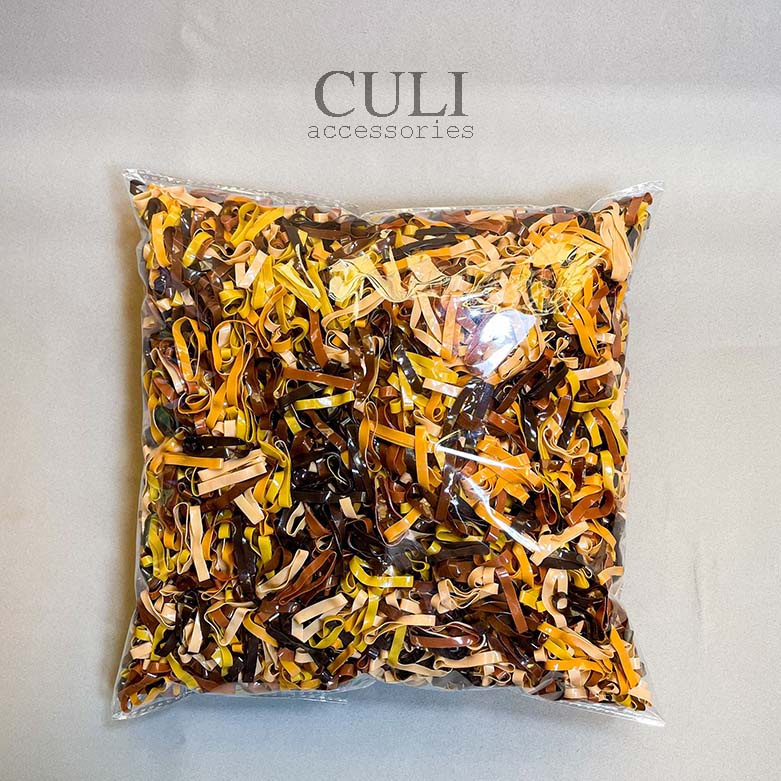 Thun cột tóc, chun buộc tóc 1kg thun đen, mix màu sỉ - lẻ