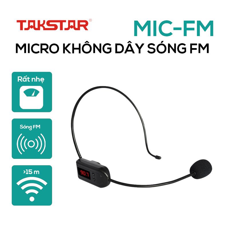 Mic trợ giảng không dây FM cài đầu, mic đeo tai trợ giảng, micro trợ giảng, mic giành cho loa trợ giảng