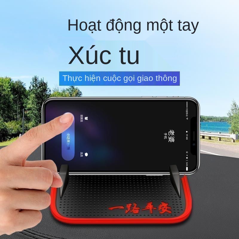 giá đỡ điện thoại trên ô tô bảng điều khiển hoạt hình đa chức năng) Chống trượt Pad sáng tạo biển báo bãi đậu xe t