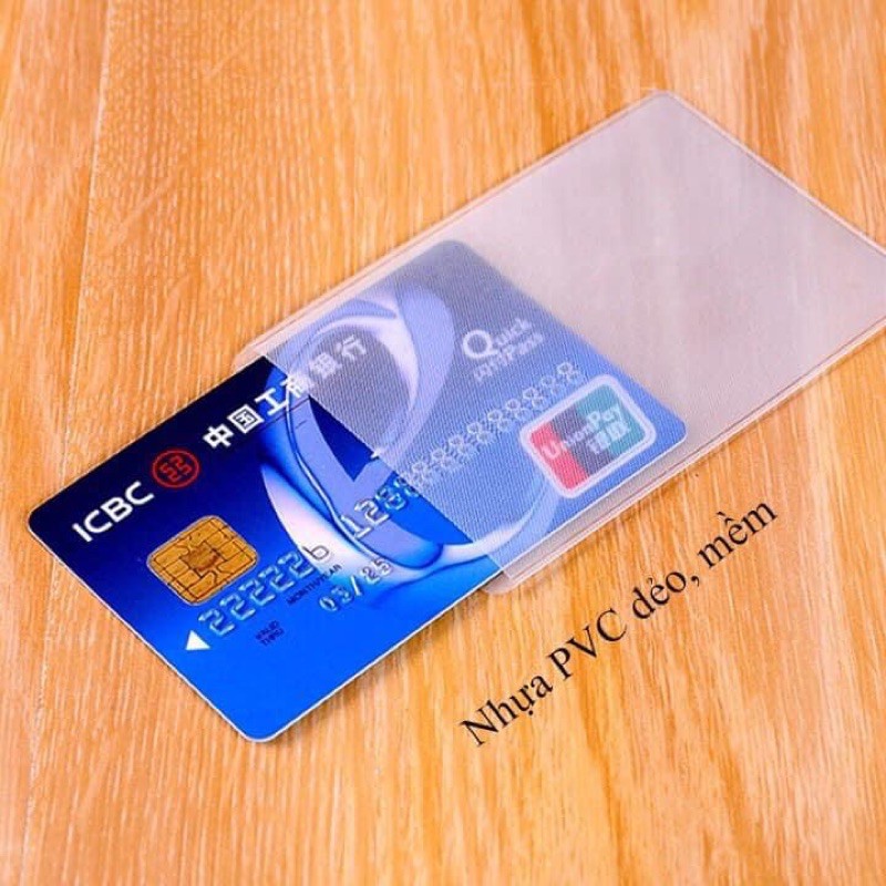 Vỏ Bọc Thẻ Căn Cước, Túi Đựng Thẻ Căn Cước ATM. Bằng Lái Xe Chất Liệu PVC Dẻo Mềm Siêu Bền