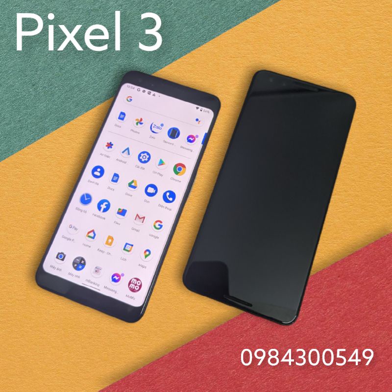 Điện thoại Google Pixel 3,ram4/64,chipS845,OLED,5.5",FullHD+