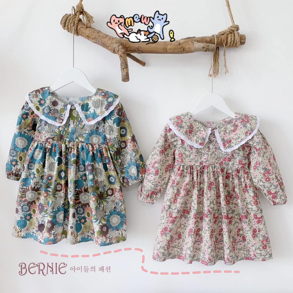 Váy thô hàn bèo ngực phối ren