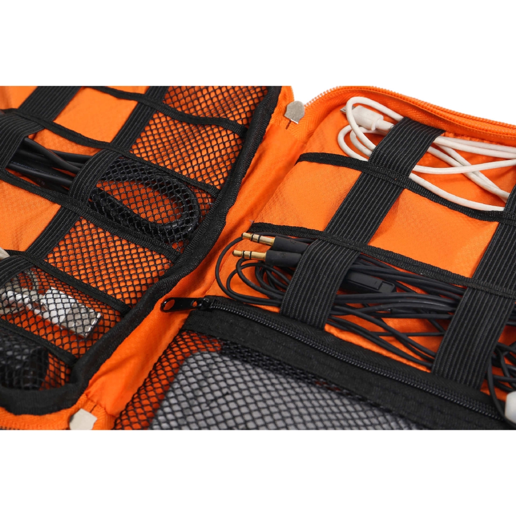 Túi 2 lớp đựng dây cáp/ tai nghe phù hợp mang đi du lịch