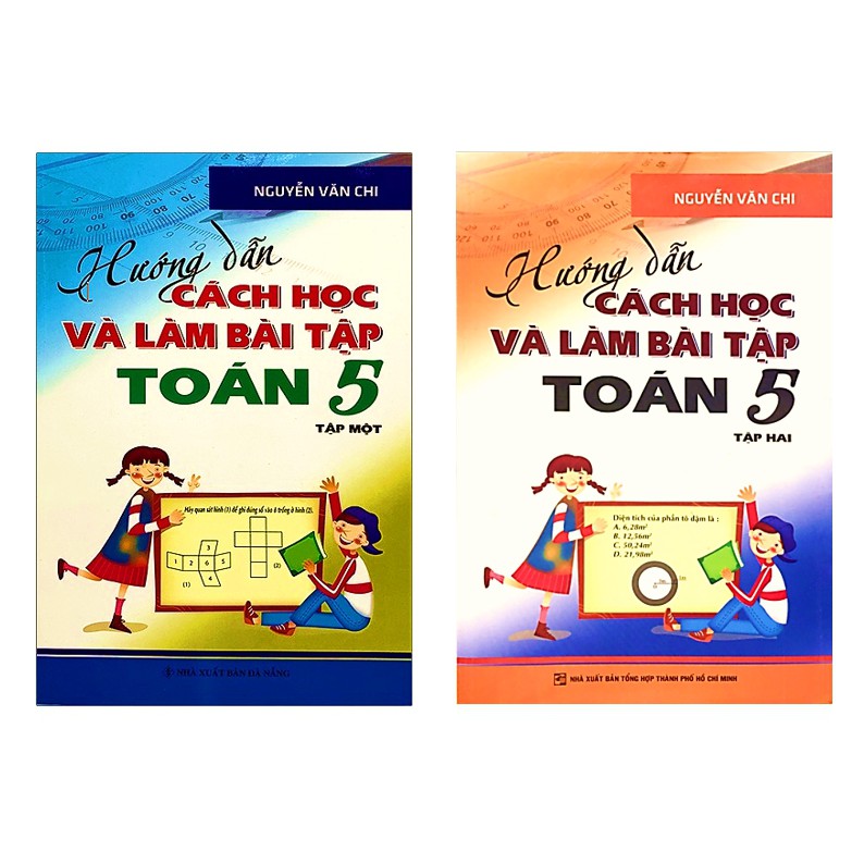 Sách - Combo Hướng Dẫn Cách Học Và Làm Bài Tập Toán Lớp 5 (Tập 1 Và Tập 2)