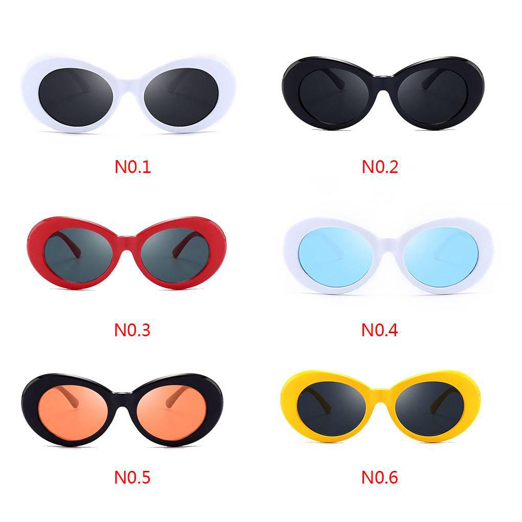 Kính Mát Gọng Oval Đen Phong Cách Retro Thời Trang Cho Nam Nữ