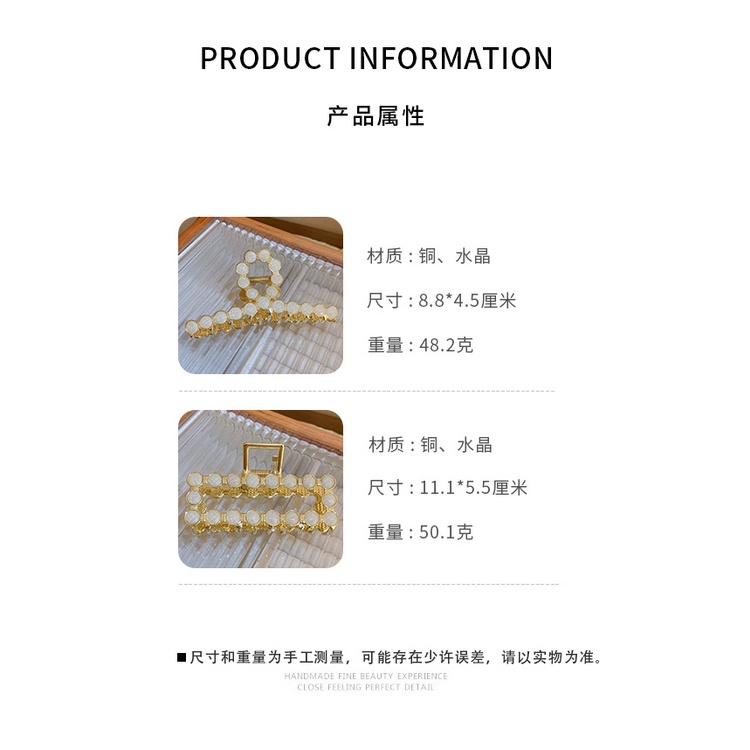 Kẹp Kim Loại Hình Học Đơn Giản Thời Trang Cao Cấp