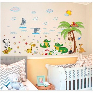 Decal dán tường hình sinh vật biển