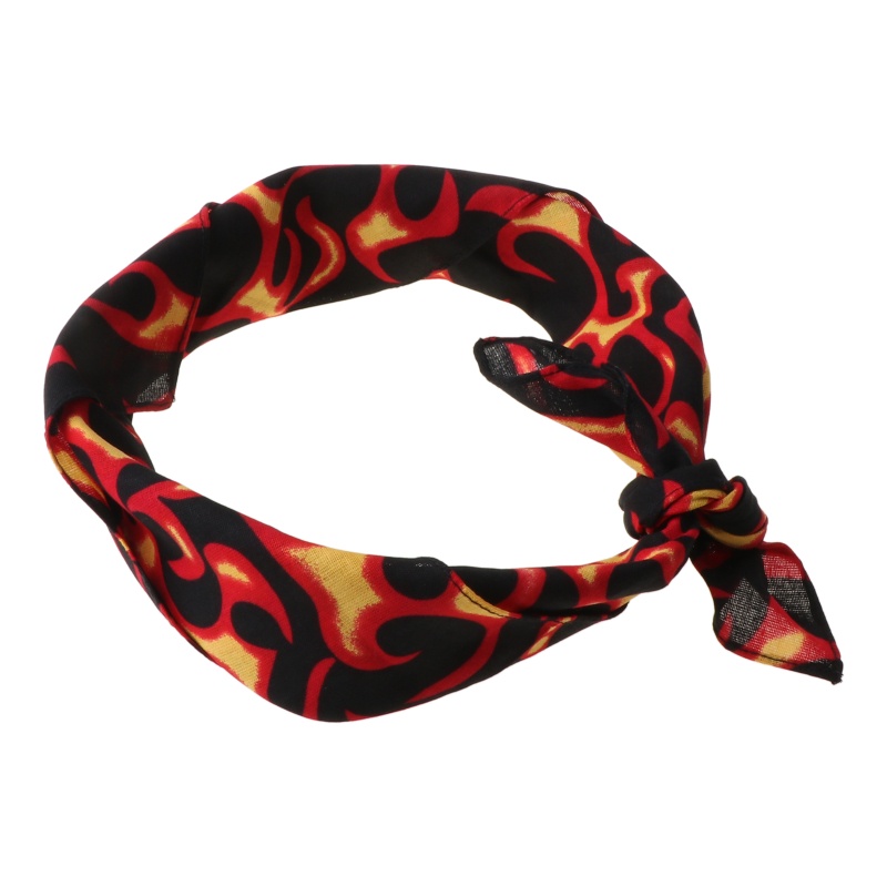 Khăn Choàng Cổ Bandana Hình Vuông In Họa Tiết Ngọn Lửa Đa Năng Phong Cách Hip Hop