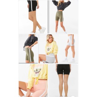 Quần F21 Striped Biker Shorts