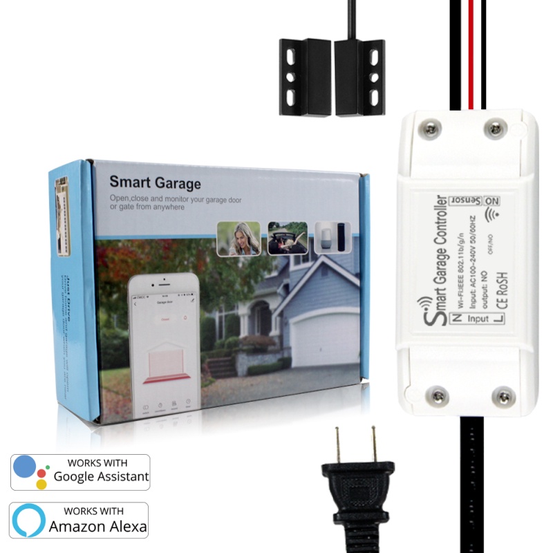 Bộ điều khiển cửa cuốn Garage 1 nút ấn thông minh Kết nối Wifi App Tuya/ Smart life - dùng được cho cửa cổng trượt