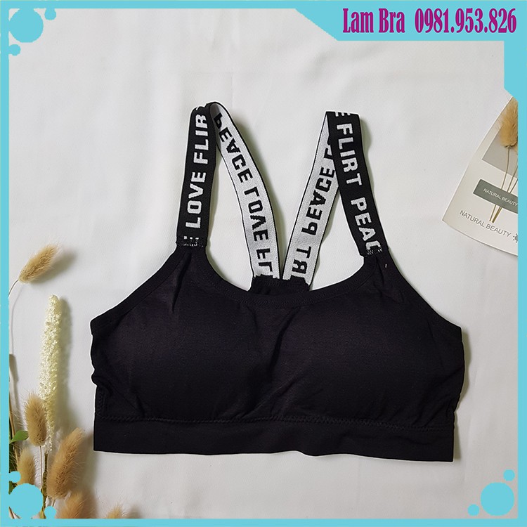 Áo Bra Tập Thể Thao Viền Chữ, Áo tập Gym Yoga Dây Viền Chữ Siêu Hot