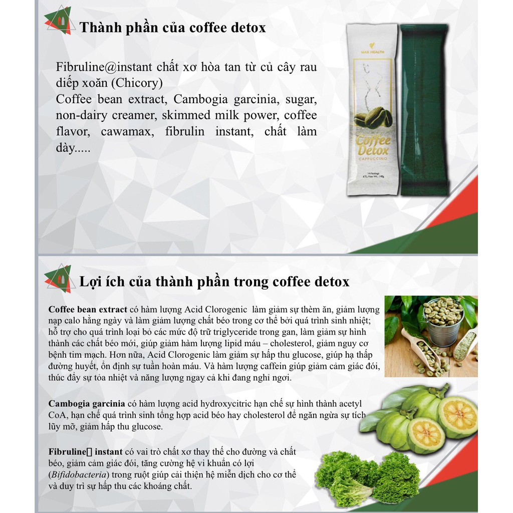 Cà Phê Giảm Cân Cappuccino Detox - Coffee Detox (14 gói x 16g) | BigBuy360 - bigbuy360.vn