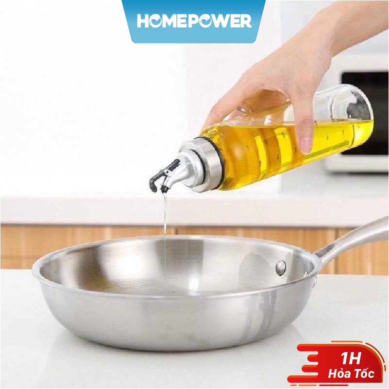 Bình Thuỷ Tinh Đựng Dầu ăn, Nước Mắm,... Có Vòi Nhỏ Giọt Hình Bình Sữa Homepower