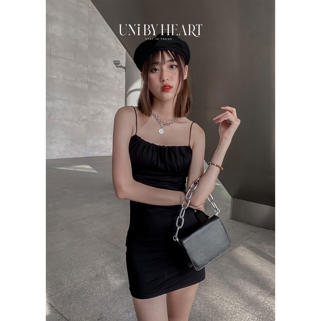 Váy body nữ Cami Dress VHD002 thiết kế 2 dây, vải cotton co giãn thoải mái - Uni By Heart | BigBuy360 - bigbuy360.vn