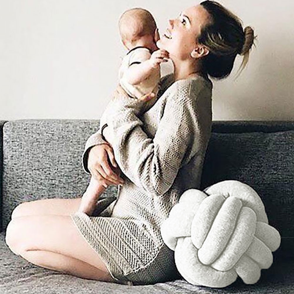 Gối Đệm Nhung Thắt Nút Hiện Đại 7.9'' Trang Trí Ghế Sofa Phòng Ngủ/Văn Phòng/Nhà Cửa