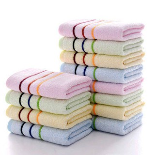 Khăn bông nguyên chất 1-4 dải khăn mặt cao su dày người lớn mềm thấm nước không rơi khăn choàng bông gia dụng