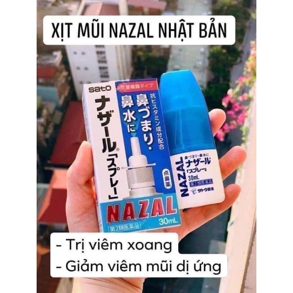 Xịt mũi xoang Nazal Nhật Bản 30ml chính hãng hiệu quả tức thì .
