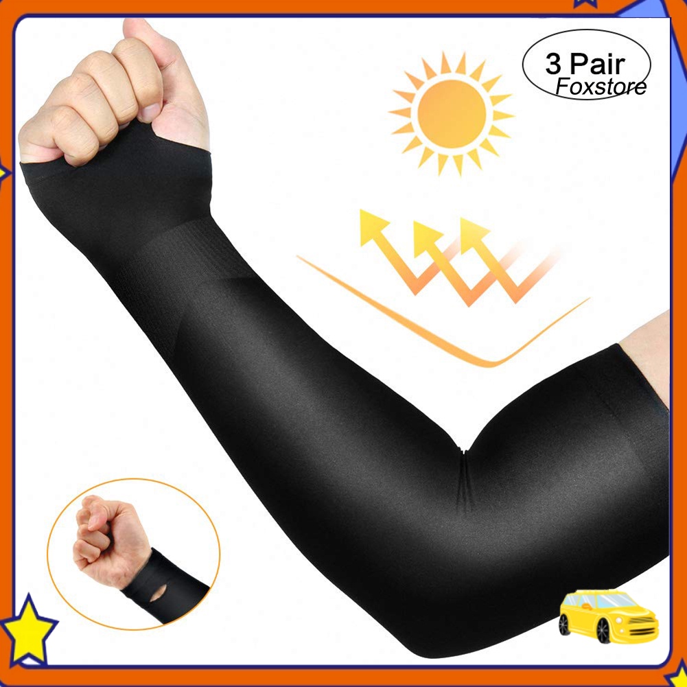 Set 3 Đôi Găng Tay Thể Thao Thoáng Khí Chống Tia Uv