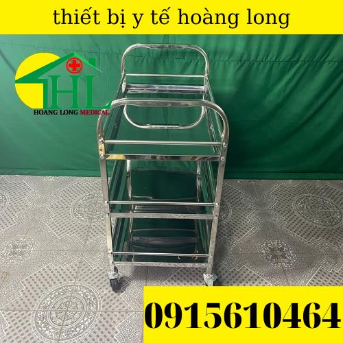 Xe Tiêm 2 Tầng Inox - Xe Đẩy Inox