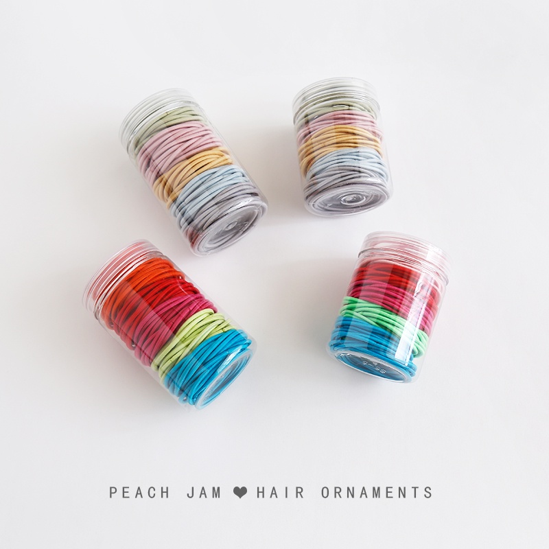 Dây Buộc Tóc Cao Su Màu Sắc Kẹo Ngọt Đa Năng Phong Cách Hàn Quốc Cho Nữ