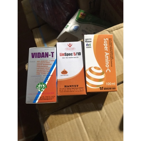 thuốc bổ cho gà amino c lọ 100ml tặng ( đôi bao mỏ + áo gà+ xilanh)