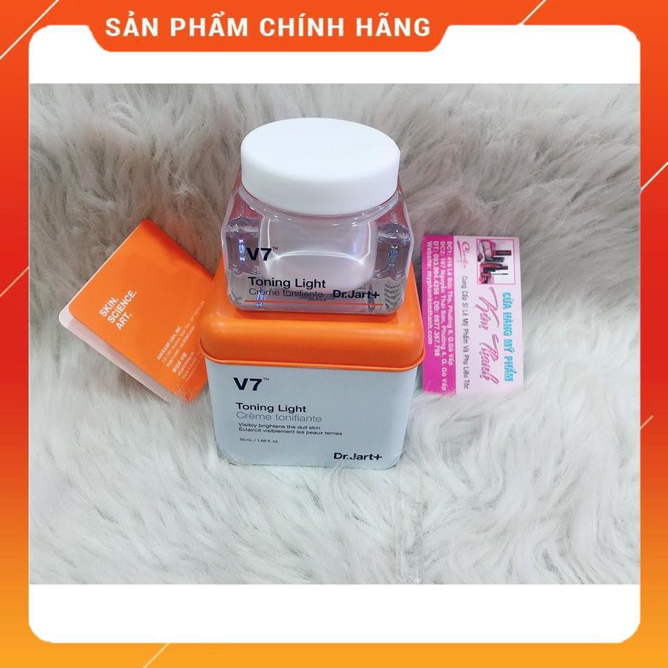 Kem Dưỡng Trắng, Tái Tạo Da, Giảm Thâm Mụn, Nám Da Dr.Jart+ V7 Toning Light 50ml ( phiên bản mới)