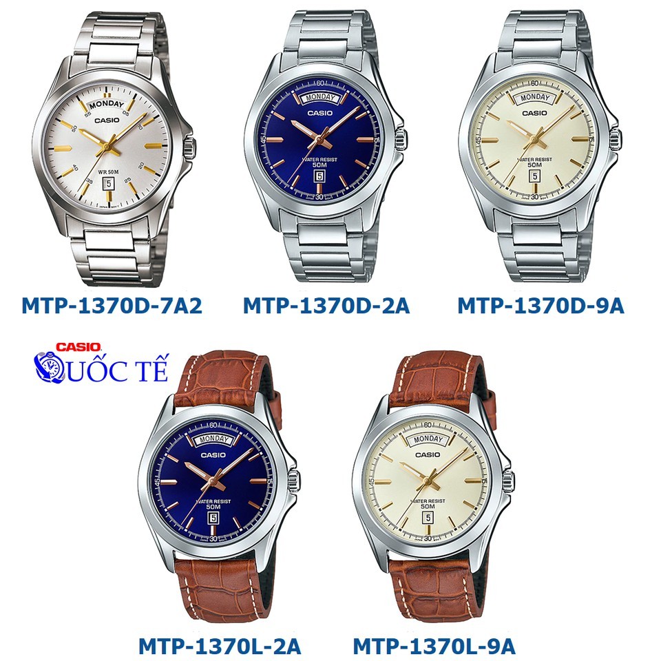 Đồng hồ nam casio ❤️ 𝐅𝐑𝐄𝐄𝐒𝐇𝐈𝐏 ❤️ Đồng hồ casio MTP-1370MTP-1370D-7A2 MTP-1370D-2A MTP-1370D-9A MTP-1370L-2A
