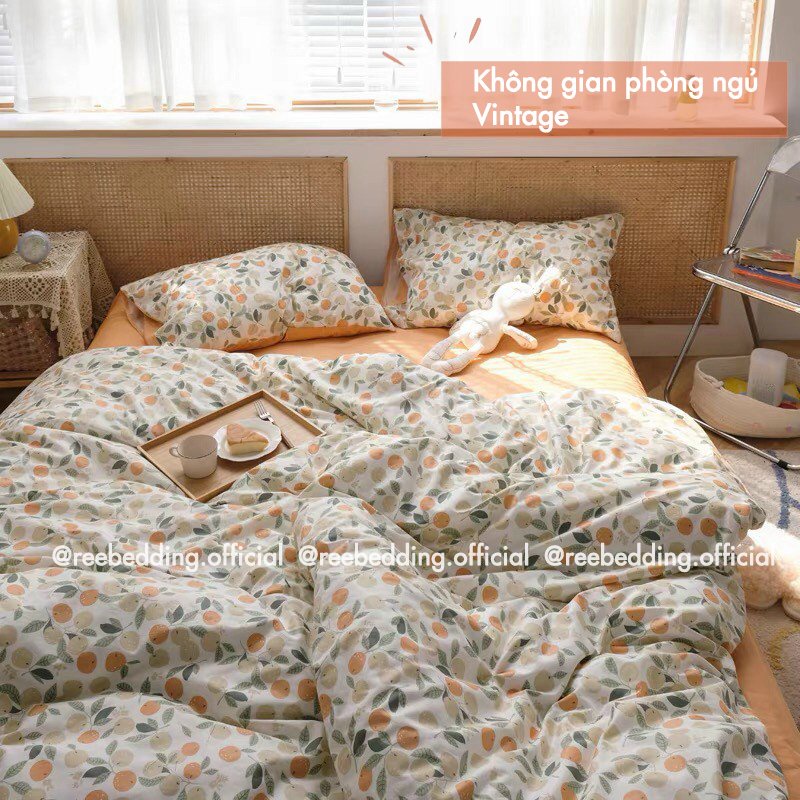 Bộ chăn ga gối cotton 100% REE Bedding đủ size giường nệm CT160