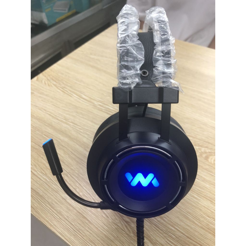 Tai nghe gaming Wangming WM9800 7.1 USB LED Màu Hồng – Đen