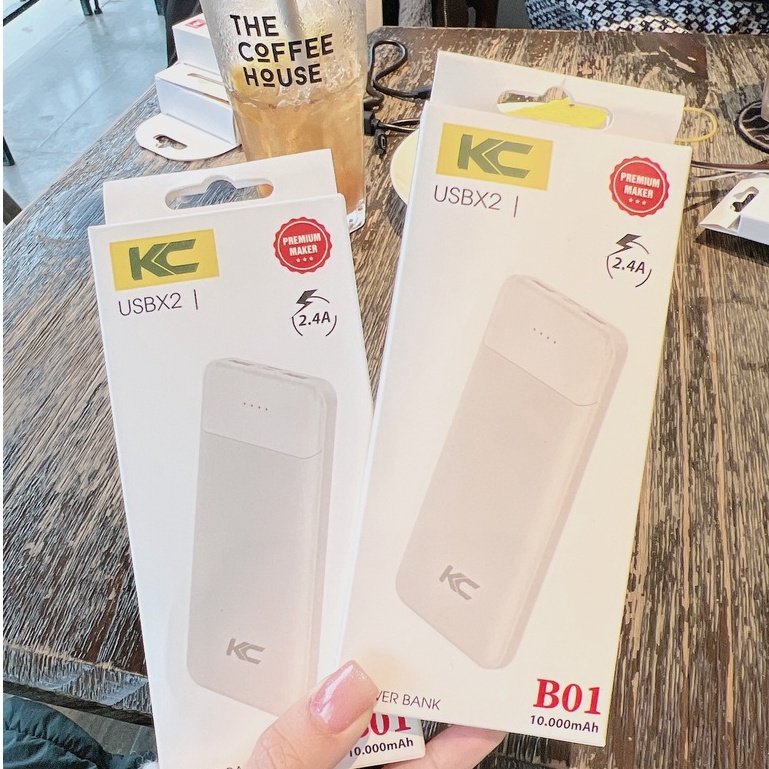 SẠC DỰ PHÒNG 10.000MAH KC B01 CHÍNH HÃNG KC - BH 12 THÁNG LỖI 1 ĐỔI 1