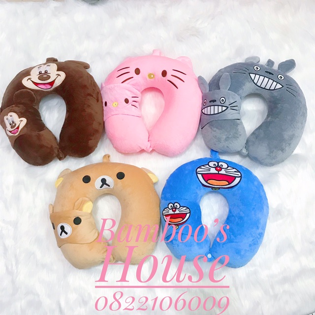 Gối cổ cao su non bịt mắt