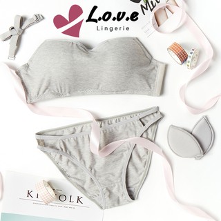 Set cotton cúp ngang kèm mút rời
