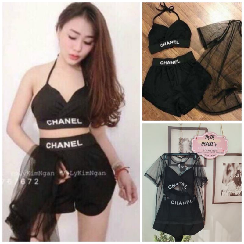 (60-90kg) MINSTORE BIGSIZE Set BIKINI đi biển S276 Chất thun co giãn