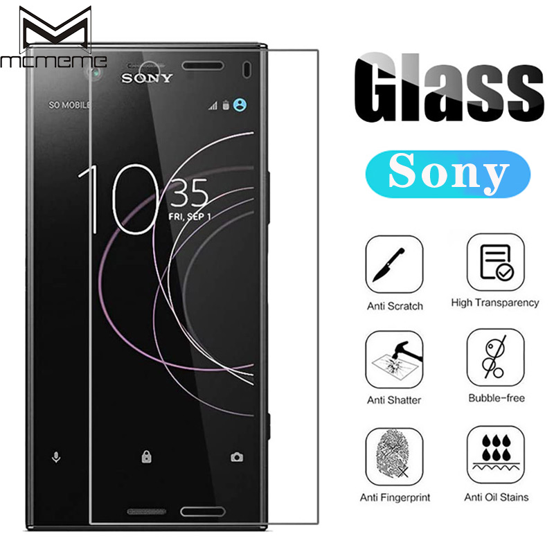 Kính cường lực trong suốt bo cạnh cho Sony Xperia 5 1 10 II XA2 XA1 Plus L3 XZ3 XZ2 XZ1 XZ Premium Compact XA1 Ultra L1 L2 XZs