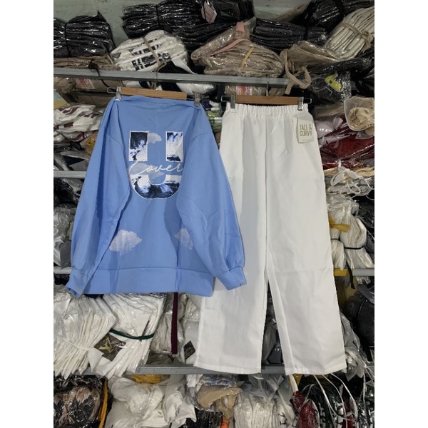 Áo nỉ sweater U mây siêu dễ mặc