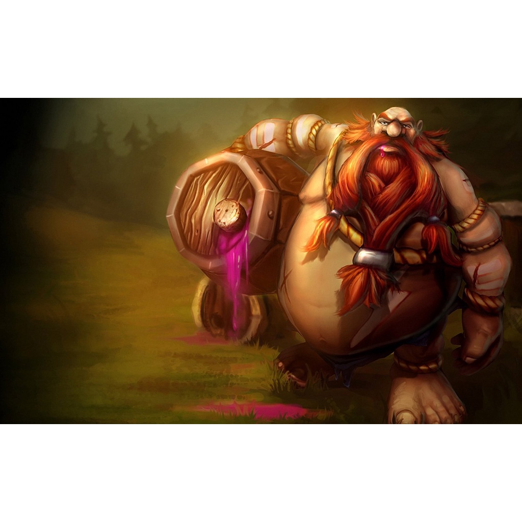 Poster A3, A4, A5 dán tường League of Legends, decal trang trí có keo GRAGA - Mẫu 1, nhận in theo yêu cầu
