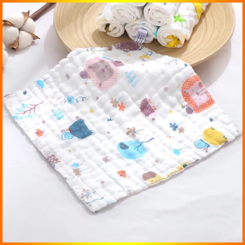 [Hàng Đẹp] Khăn Sữa Xô 6 Lớp Xuất Nhật Mềm Mịn Cho Bé Rửa Mặt 25x25 cm - Susi Kids