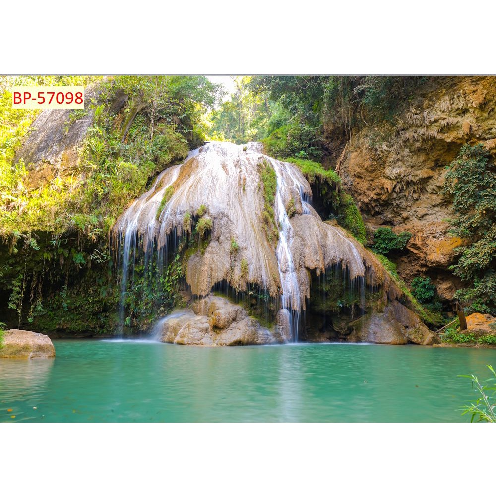 Tranh dán tường phong cảnh thác nước chảy êm đềm