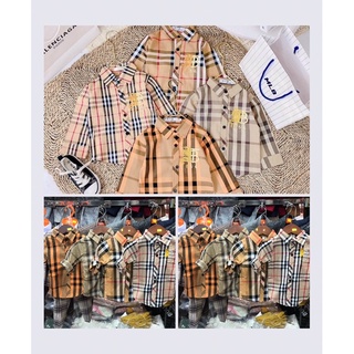 áo sơ mi kẻ thêu bbr cho bé trai 8-18kg