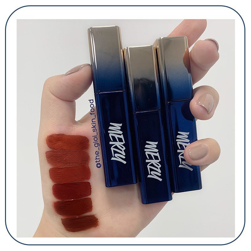 SON MERZY / SON MERZY VỎ XANH / SON KEM MERZY BLUE Velvet tint version 3