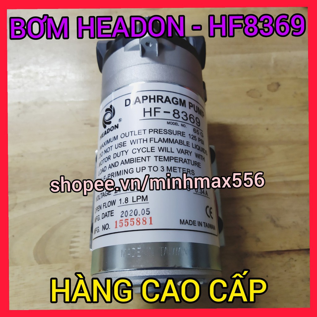 MÁY BƠM LỌC NƯỚC RO ĐÀI LOAN CAO CẤP HF8369 [BẢO HÀNH 6th] - BƠM HEADON HF8369 - THAY CHO MỌI LOẠI MÁY LỌC RO | BigBuy360 - bigbuy360.vn