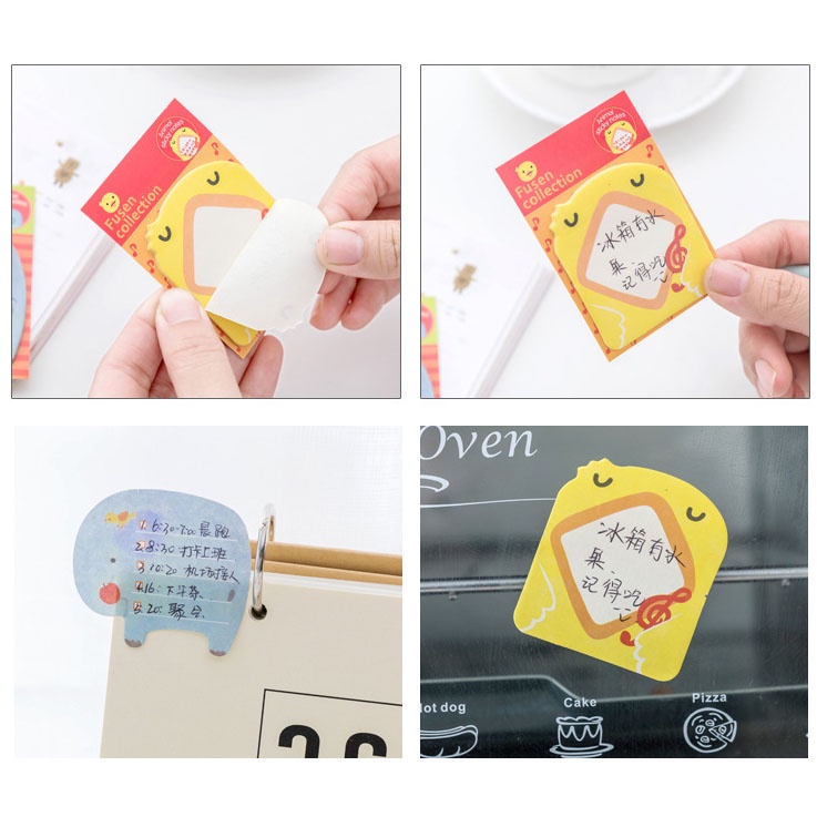 Giấy note hình con vật dễ thương, giấy note xinh xắn 20 tờ đồ dùng học tập