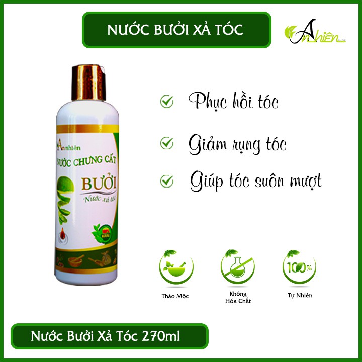 Nước Xả Bưởi Dưỡng Tóc An Nhiên - Phục hồi tóc, Giảm rụng tóc