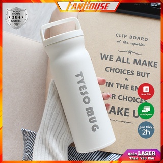 Bình giữ nhiệt Tyeso Mug chính hãng 500ml, ly nước Tyeso inox 304 an toàn sức khoẻ, Fan House khắc tên theo yêu cầu