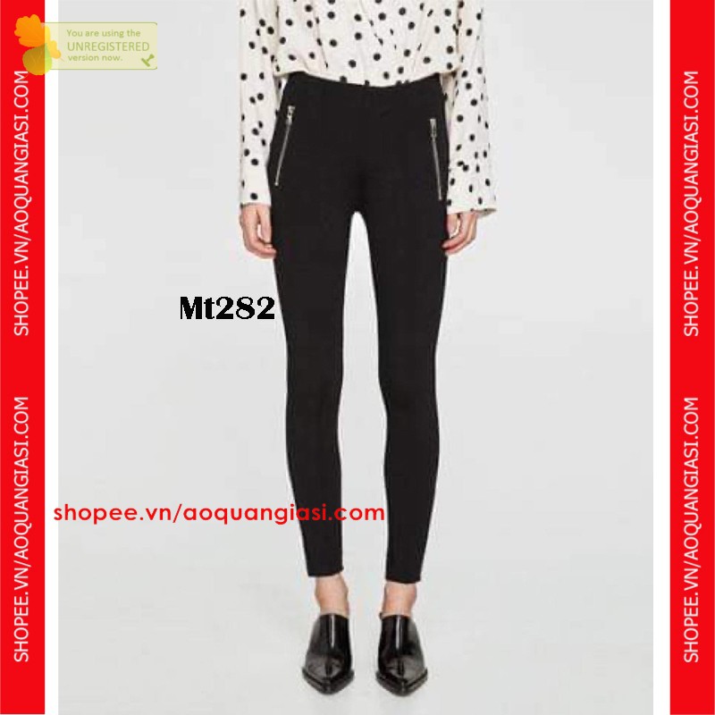 Quần Legging nữ túi dây kéo duyên dáng thời trang Hàn Quốc MT282 (dưới 50 kg) | BigBuy360 - bigbuy360.vn