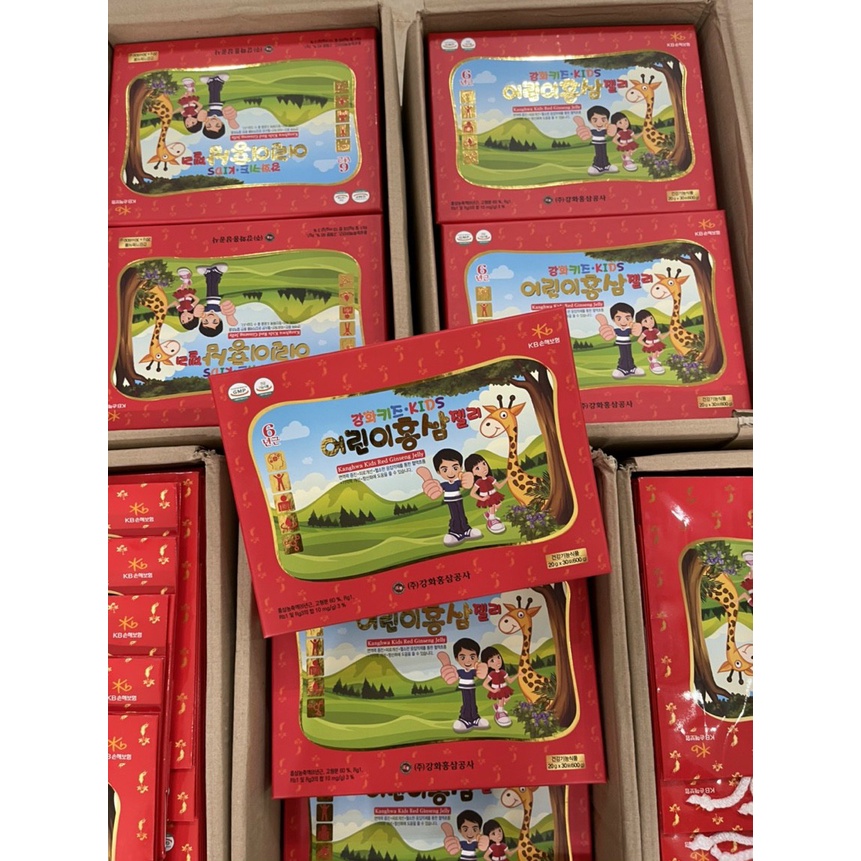 Thạch Hồng Sâm BaBy Hươu Cao Cổ Cho Bé Hàn Quốc Hộp 30 Gói