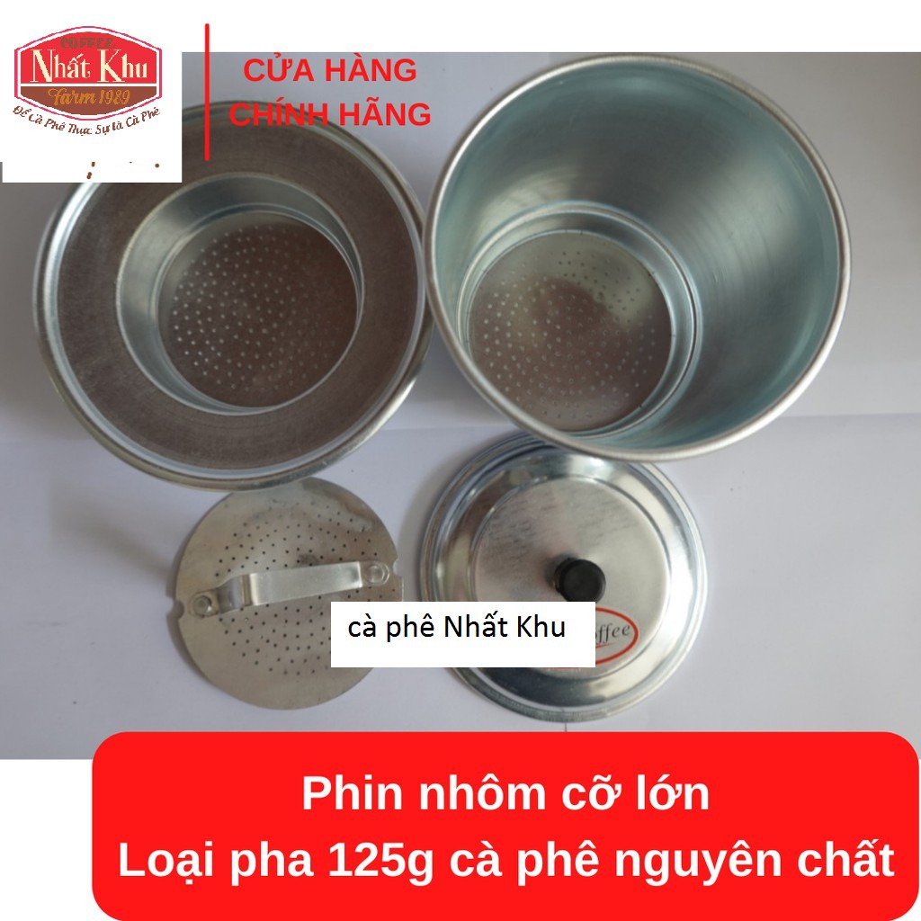 Phin nhôm cỡ lớn pha 125g cà phê nguyên chất