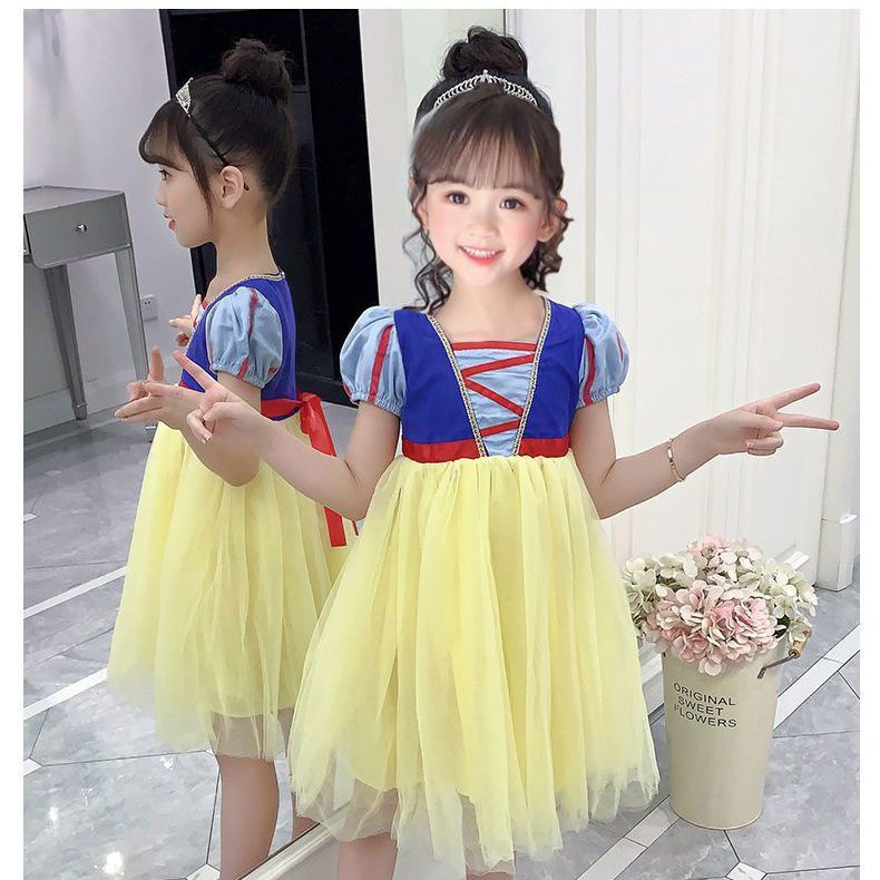 Đầm Công Chúa Bạch Tuyết Phong Cách Thời Trang Mùa Hè Mới Dành Cho Bé Gái